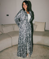 Zebra Satin Robe